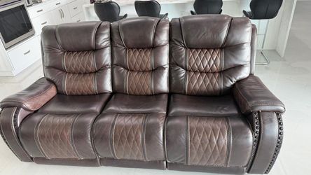 Sofa - 3 seats - manual recliners