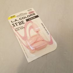 L.A. Colors Nude Artificial Nail Tips, Almond, 12 Pieces