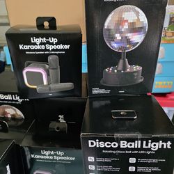 Party Bundle Mini Bluetooth karaoke Speaker and disco ball light set