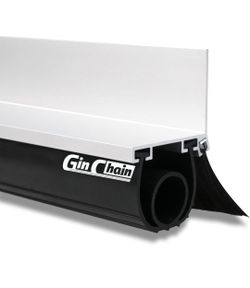 GinChain Garage Door Seals, Heavy-Duty U+O Shape Bottom Rubber with Aluminum Track - NEW