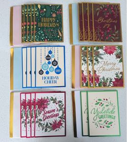 Assorted Christmas Holiday Greeting Cards Set