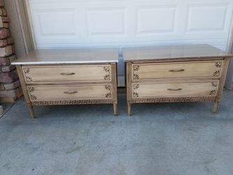 Two vintage tables