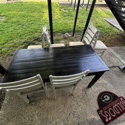 DINING ROOM TABLE W SET OF SIX CHAIRS