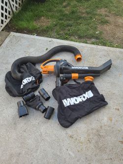 WORX 12-AMP ELECTRIC 3-IN-1 BLOWER / MULCHER / YARD VACUUM W/ LEAF COLLECTION SYSTEM

