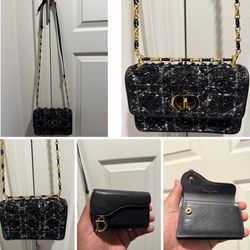 Christian Dior Mini Miss Caro bag & Christian Dior Saddle card holder