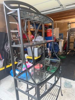 Coffee bar and plant stand