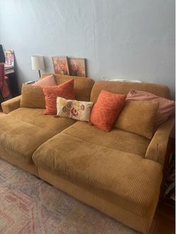 Mustard Yellow Corduroy Couch