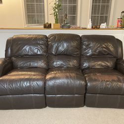 Reclining Leather Sofa 