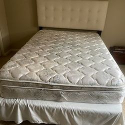 Queen Bed Frame & Mattress 