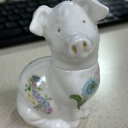 Aynsley Wild Tudor Fine Bone China Small Pig Trinket Box