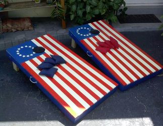 American flag Corn hole boards & bags