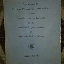1974 Nixon White House Transcripts Of Watergate Conversations 