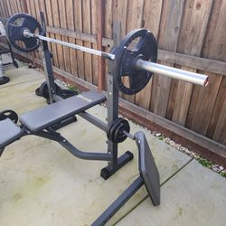 Weight Set Straight Bar And Curl Bar