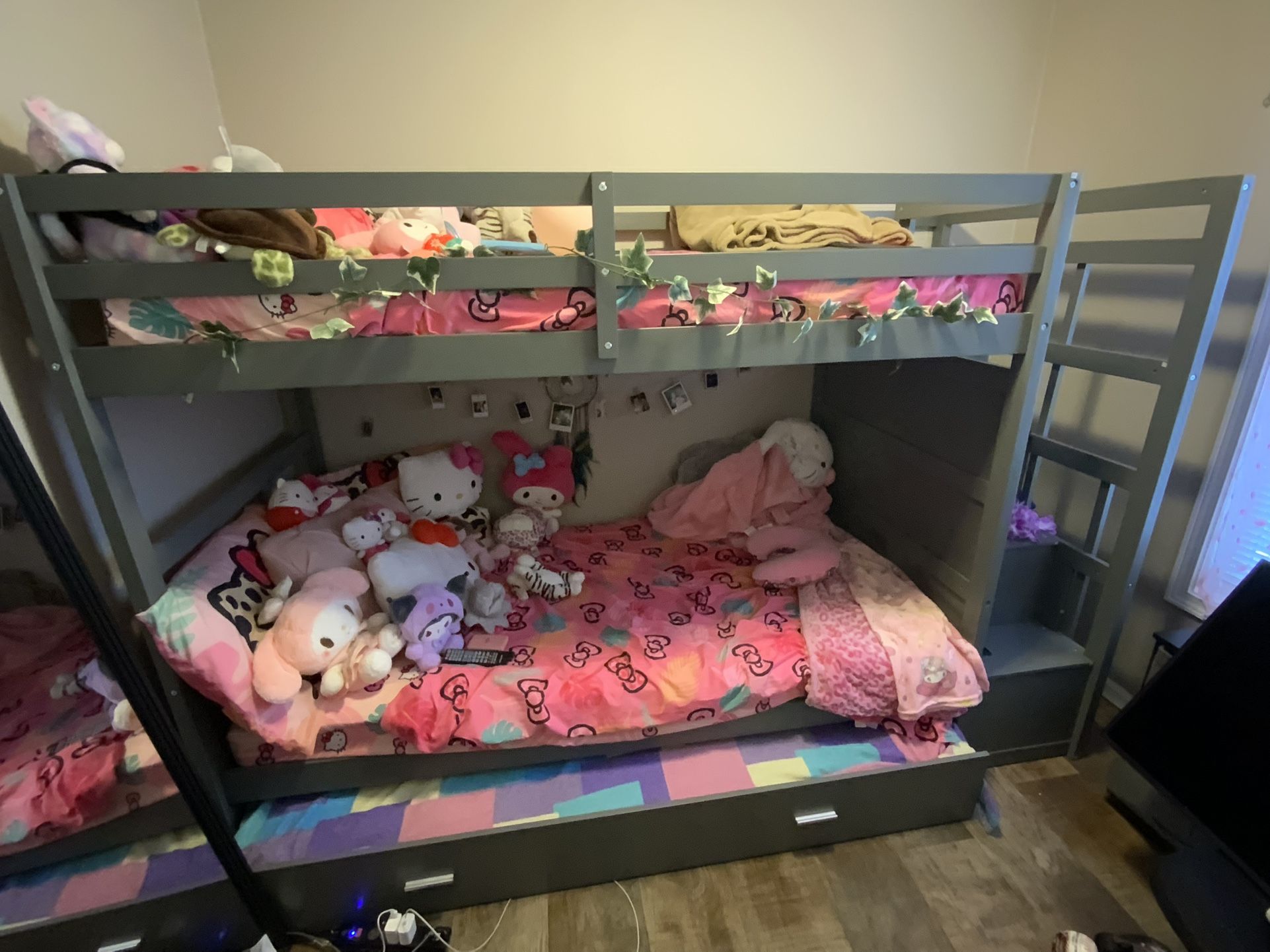 Gray Bunk Beds Twin