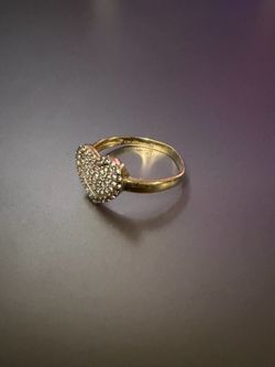 10K Gold Heart Ring With Gems Size 6.5✅ – 1.64 Grams 🔥 (Firm Price)