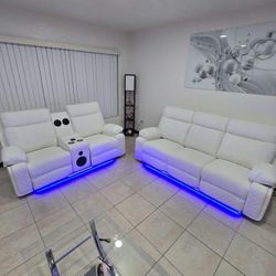 Brand New Power Reclining Sofa and Loveseat / Sofa y Loveseat Reclinables Eléctricos Nuevos a Estrenar.. .Fast 🚚