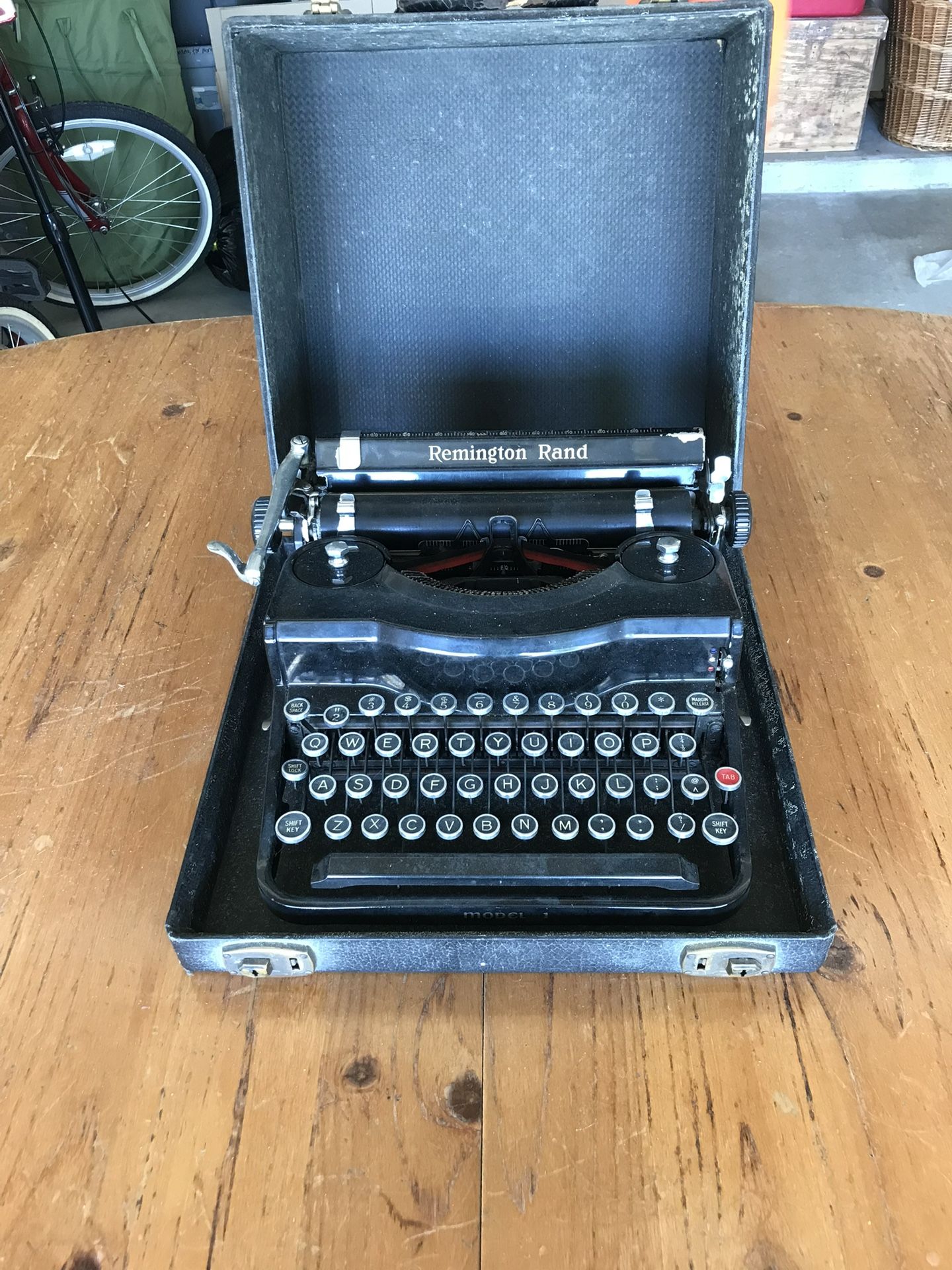 Vintage 1930’s Remington Rand Model 1 Portable Typewriter w/ Case