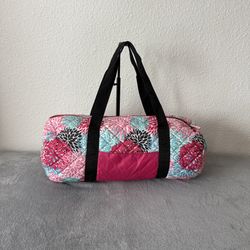 Floral-patterned duffel bag