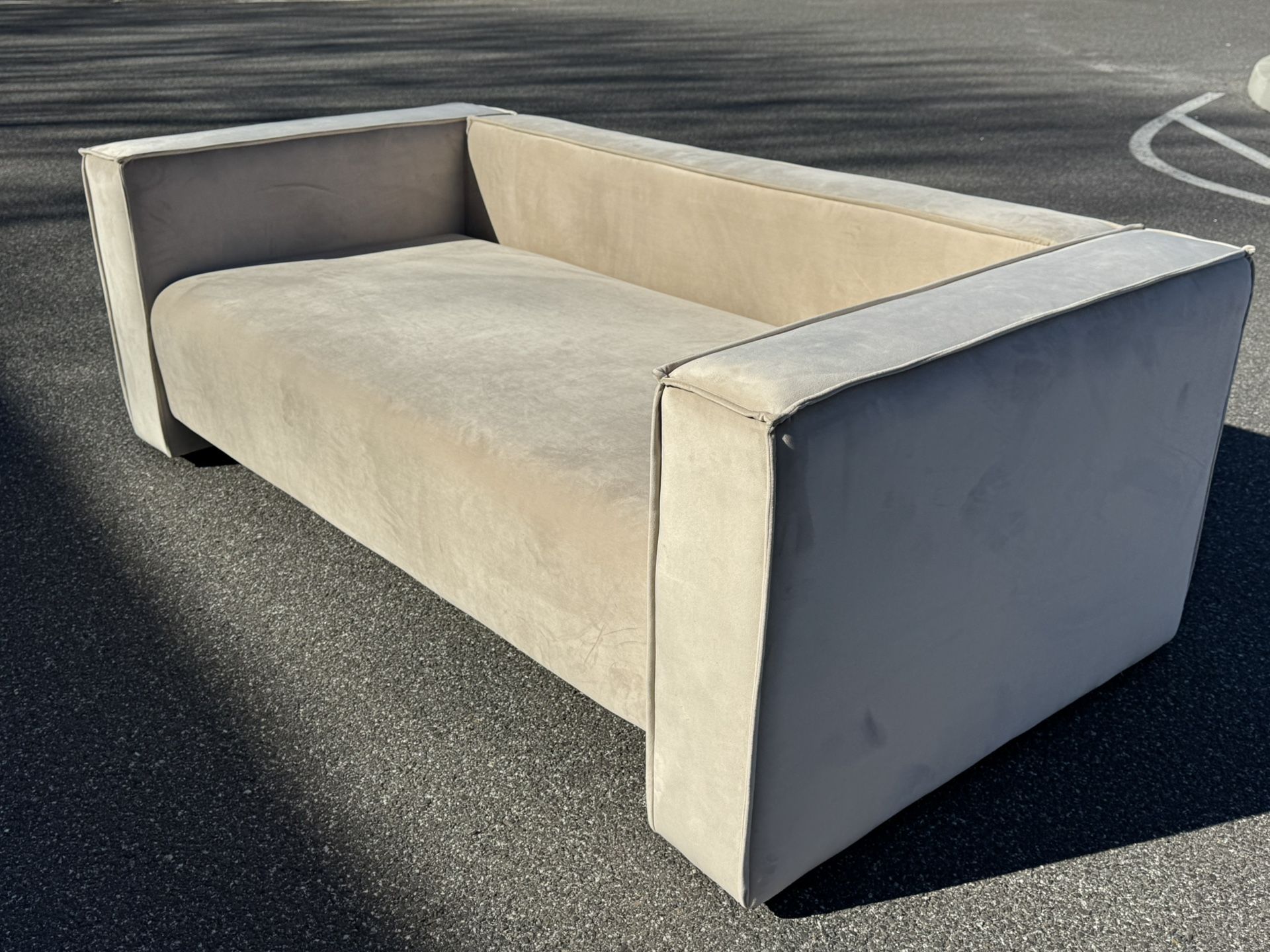 Brand New Light Beige Velvet Sofa