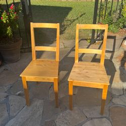 Wooden Dining Chairs - Set of 2