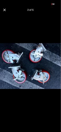 4 heavy duty caster wheels 5 inch $70
