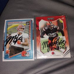 Myles Garrett Mason Graham Autograph NFL Card Lot Cleveland Browns 
