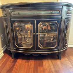 Black Hand Painted Buffet Credenza