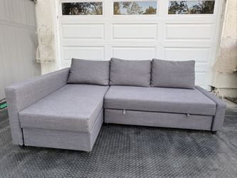 IKEA FRIHETEN Sleeper Sectional Sofa with wqStorag