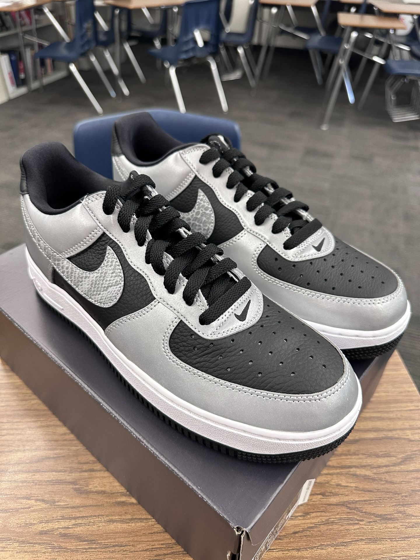 Air Force 0 Nike Snake - Low Silver | Size Men