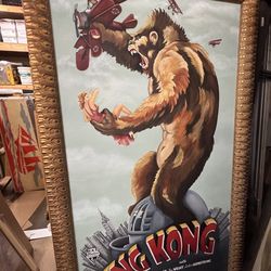 Large King Kong Oil On Canvas Painting 