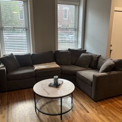 Four Piece Sectional Couch Plus Coffee Table