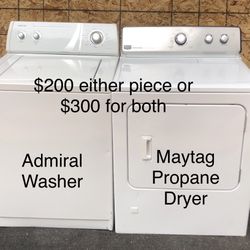 Washer And Propane Dryer 