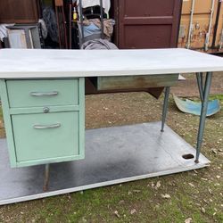 Antique Metal Desk