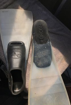 Free dive snorcel fins size 5 - 6 / 38 - 39