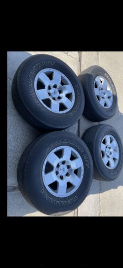 4 — 265/70r17 6x5.5 6x139.7 Stock TRD Tacoma 4runner Tundra Yukon Tahoe Wheels Rims Tires!!!!
