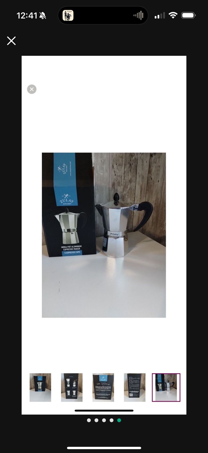 Zulay Classic Moka Pot Espresso Maker 5 cup