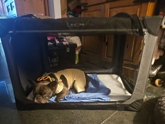 New. Open box. Lesure large, portable  dog   crate.