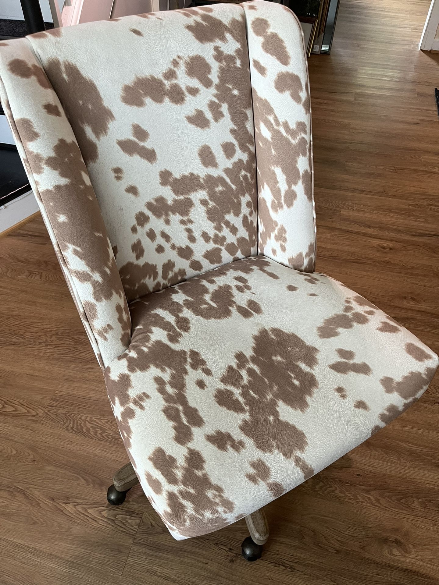 Cow Print Rolling Chair