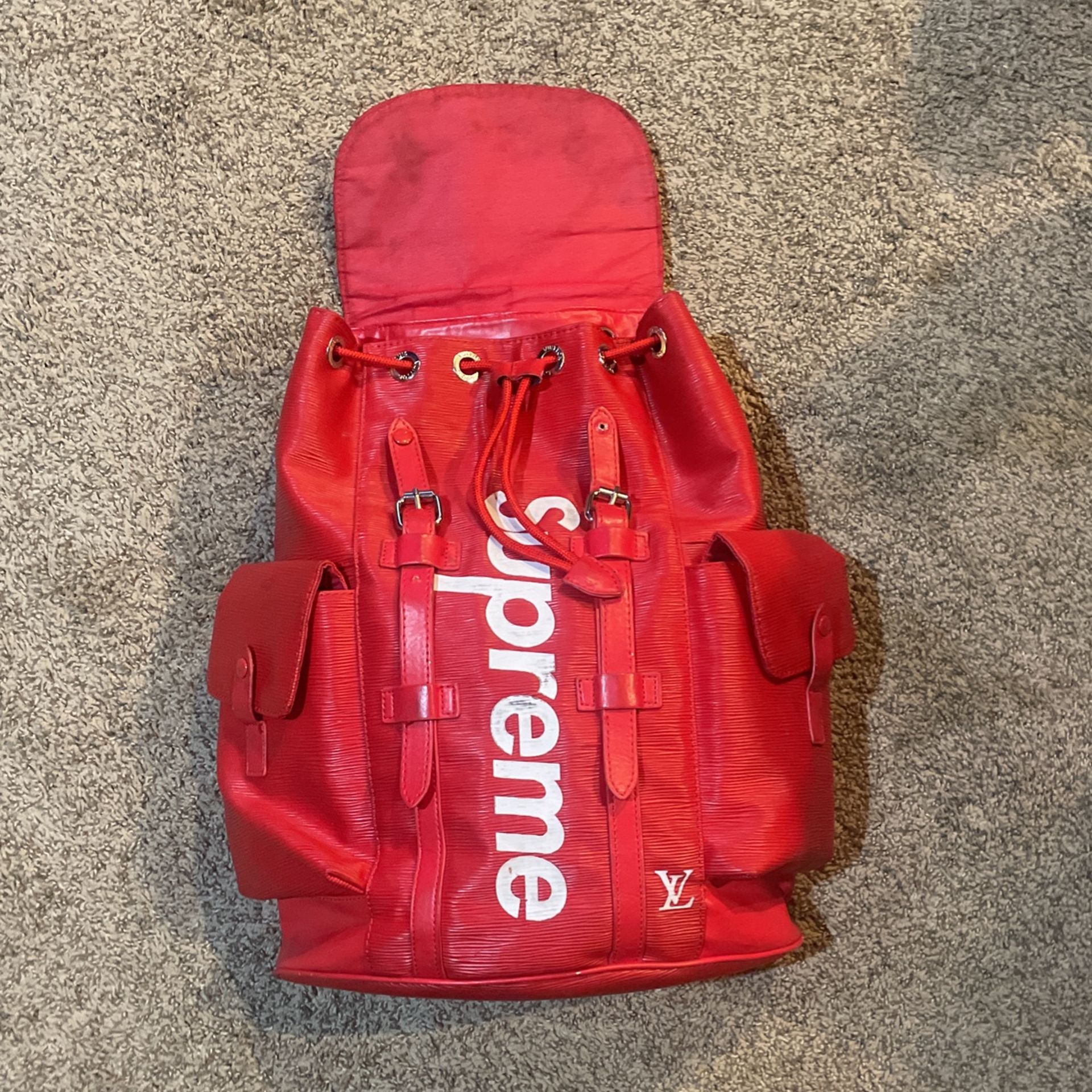 Supreme Louis Vuitton Backpack Red 