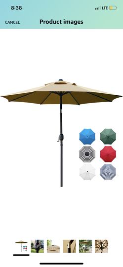 NEW Amazon Outdoor Umbrella 9inch TAN