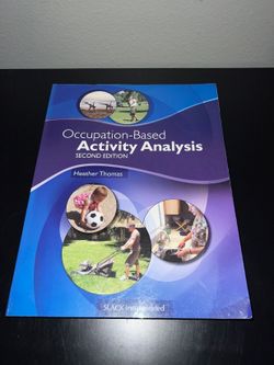 Publication Manual Of The American Psychological Association - Seventh Edition Textbook   Occupation-Based Activity Analysis SECOND EDITION - Heather 