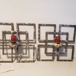 METAL WALL CANDLE HOLDERS