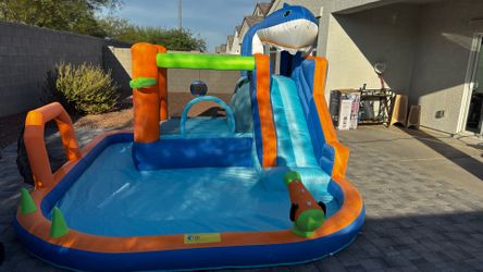 Outsunny Whale Inflatable Water Slide & Bounce House with Blower  Price: $250 OBO
