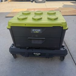 Ryobi Link System Rolling Tool Box with Rolling Dolly Base