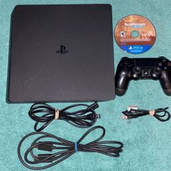 SONY PLAYSTATION 4 PS4 SLIM CONSOLE WITH VIDEO GAME & CONTROLLER