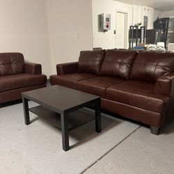 Convertible Brown Sofa Set
