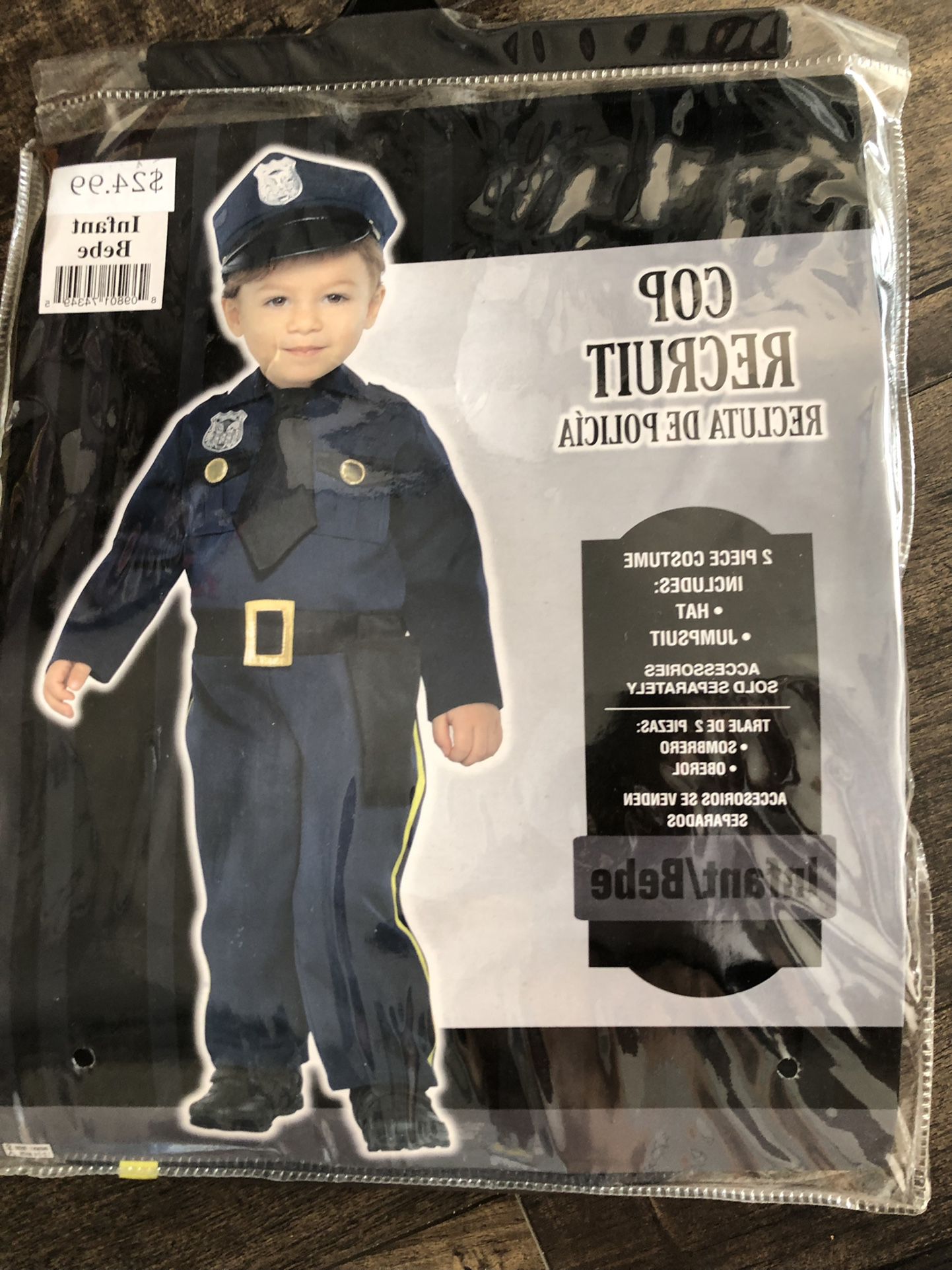 Toodler  2t cop costume