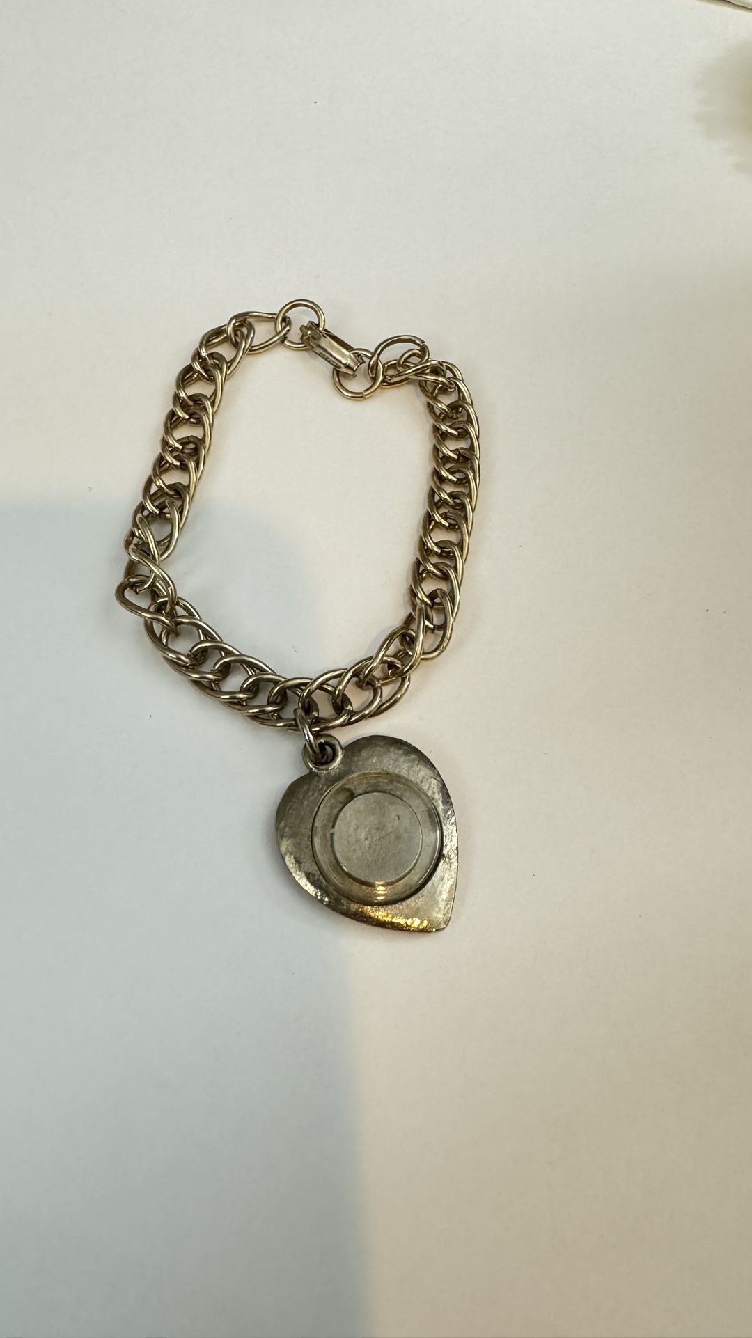 Vintage Silver Locket Bracelet