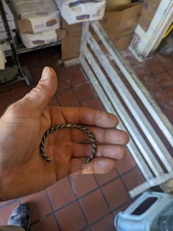 antique Sterling Twisted Metal Cuff Bracelet