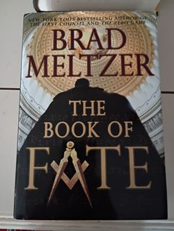 Hardcover first edition of the political thriller novel The Book of Fate by Brad Meltzer